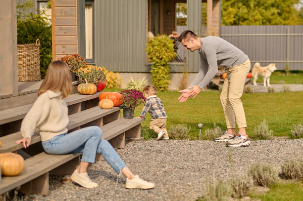 istock Family of three people spending time together 1420520931