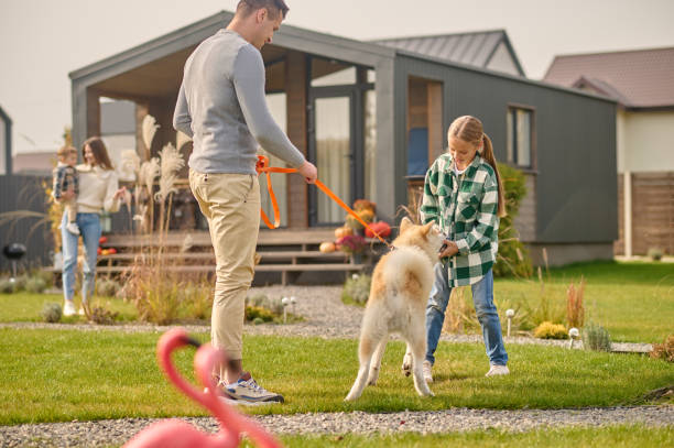 istock Daughter and dad practicing new commands with their canine 1420520945
