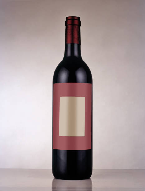 istock Red wine bottle from Bordeaux with blank label sticker 1420526732