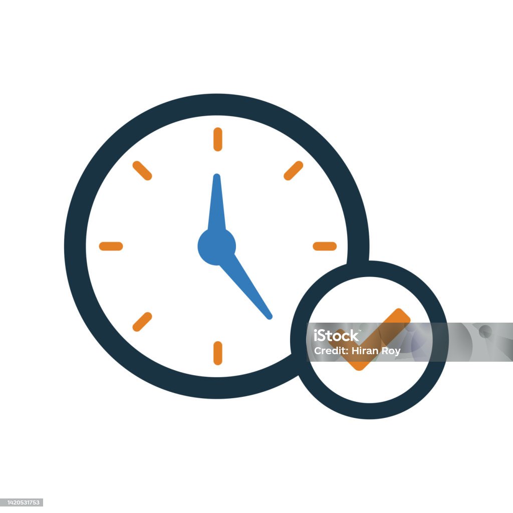 Stunden Pünktlichkeit Zeitsymbol Bearbeitbares Vektorlogo Stock Vektor Art und mehr Bilder von ...