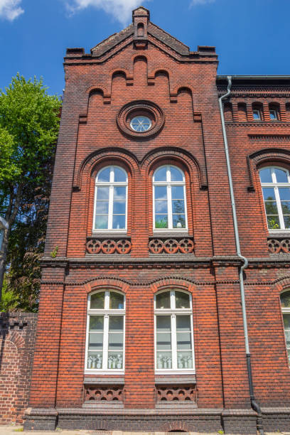 istock Front facade of a historic red brick house in Essen 1420553206