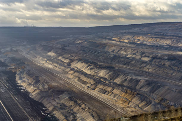 istock structure of opencast mine in germany during sunset, hambach, etzweiler 1420559675
