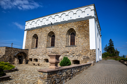 The old Jewish synagogue in the city of Satanov.