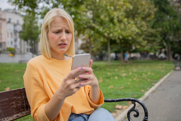 istock Happy woman using phone 1420577484