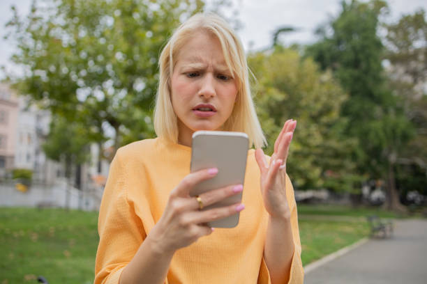 istock Happy woman using phone 1420577519