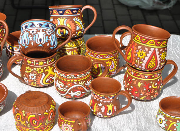 istock Various pottery made of clay. 1420577640