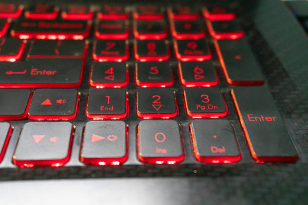 istock Numeric keypad showing in red color on Backlight keyboard 1420578619