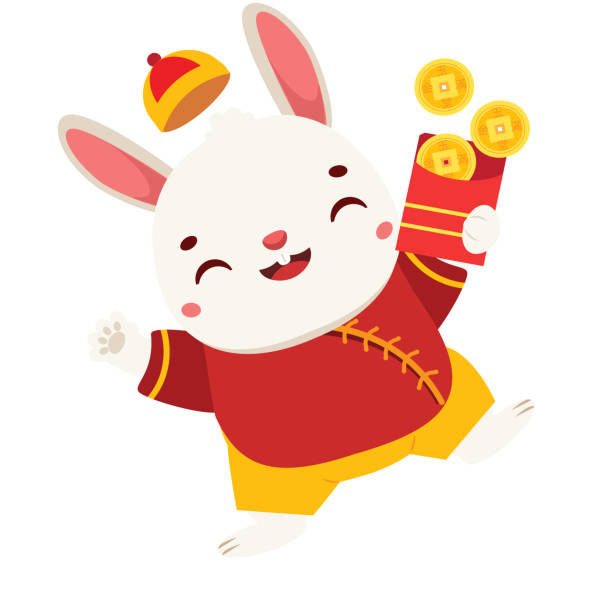 Cartoon Rabbit With Red Money Envelope Symbol Of Prosperity Happy Chinese  New Year Celebration Bunny Character For 2023 Stock Illustration - Download  Image Now - iStock