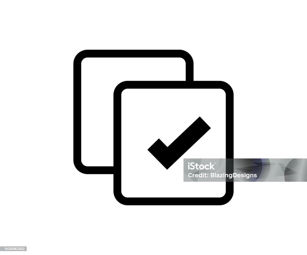 Simple Flat Copy Paste Check Mark Linear Concept Approved Tick Simple flat copy paste check mark linear concept approved tick