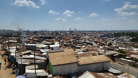 Kibera is the largest slum in Nairobi, and the largest urban slum in Africa. It is only 6.6KM away from the city centre of Nairobi. Most Kibera slum residents live in extreme poverty. Unemployment rates are high, there are few schools, and most people cannot afford education for their children. Clean water is scarce. Diseases caused by poor hygiene are prevalent. A great majority living in the slum lack access to basic services, including electricity, running water, and medical care.