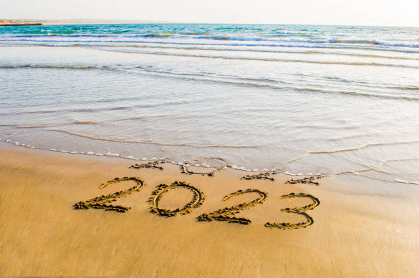 feliz año nuevo 2023 - cambiar de forma fotografías e imágenes de stock