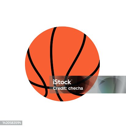 istock Basketball. Basketball icon. Flat image on a white background. 1420583594