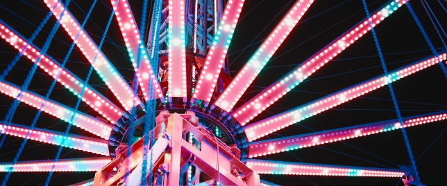 Ceiling of a carnival ride.