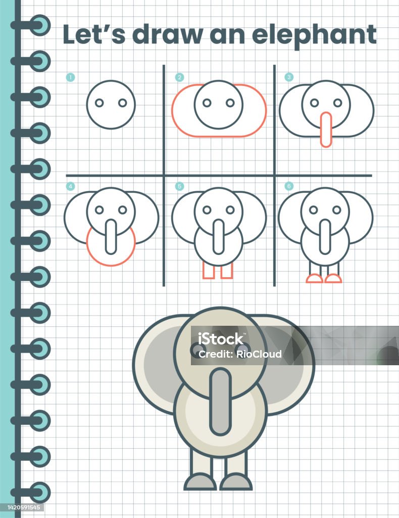 Ilustración de Cómo Dibujar Una Hoja De Trabajo De Elefante Para Niños Ilustración De Stock y más Vectores Libres de Derechos de Día del maestro - iStock Ilustración de Cómo Dibujar Una Hoja De Trabajo De Elefante Para Niños Ilustración De Stock y más Vectores Libres de Derechos de Día del maestro - iStock