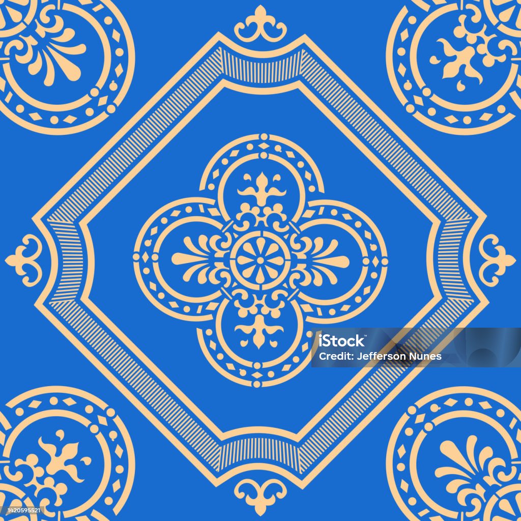 Retro Tiles Vector Elegant Vintage Retro Tiles Design Elements Frame Stock Illustration ...