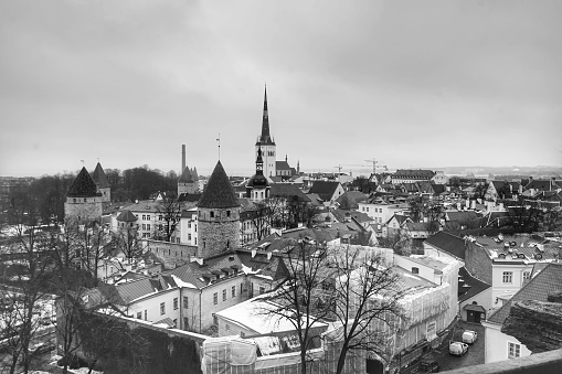 View over old part of a city