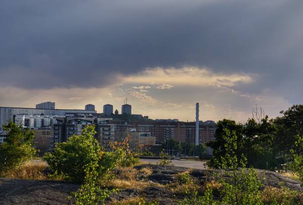 istock Scenic view of city during evening 1420596701