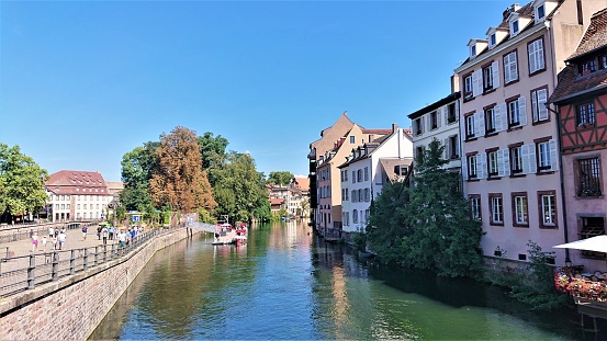 France. Strasbourg. Nice sunny day in August.