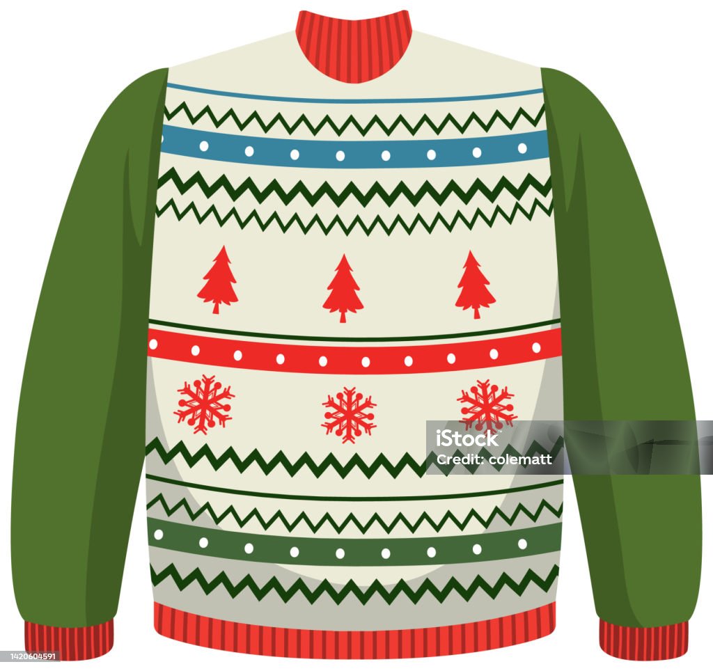 Vetores de Suéter De Natal Em Estilo Desenho Animado Isolado e mais imagens  de Clip Art - Clip Art, Suéter natalino, Arranjo - iStock