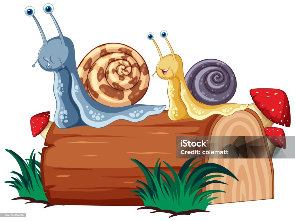 Escargot Vector Escargot Mignon Et Insectes Dans Le Style Dessin Animé Vecteurs libres ...