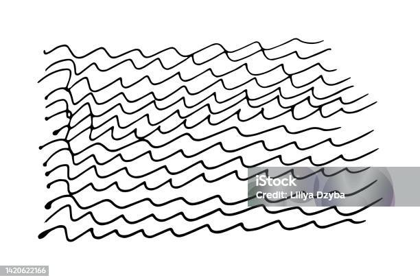 Wave Doodle Line Pattern Waves Doodle Doodle Style Wavy Lines Drawn By Hand Carelessly Vector ...