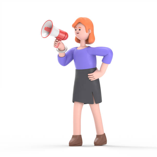istock female hand holding megaphone with important message speech bubble. Loudspeaker. Banner for business, marketing and advertising. 1420623717