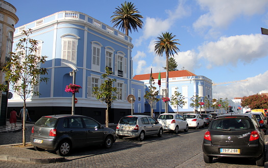 Conceicao Palace, baroque and classicism building housing the headquarters of the Regional Government of the Azores, it is one of the so called Palaces of the Presidency, Ponta Delgada, Sao Miguel, Azores, Portugal