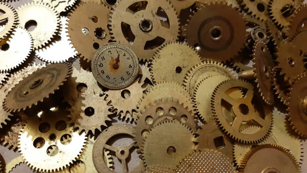 istock Photo, engineering, steampunk style. Technology industry wallpaper. Modern design with gears, decoration 1420635379