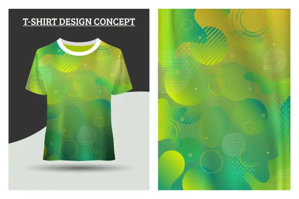 Vector illustration of casual abstract t-shirt design concept