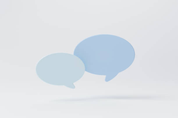 istock Speech bubble on white background. Chat icon symbolic. Online message, Comment or communication concept. 3d render 1420645340