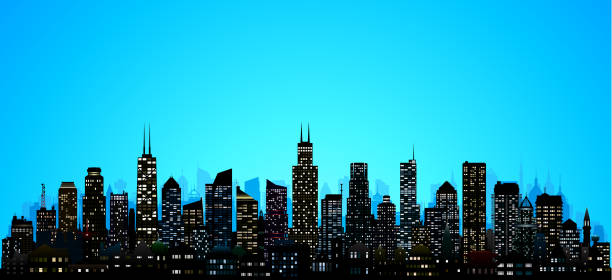 Chicago (All Buildings Are Complete and Moveable) vector art illustration