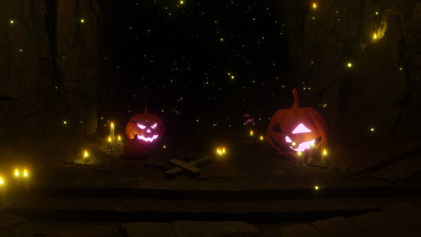 istock Halloween Dark Tunnel In Horror Night 1420651635