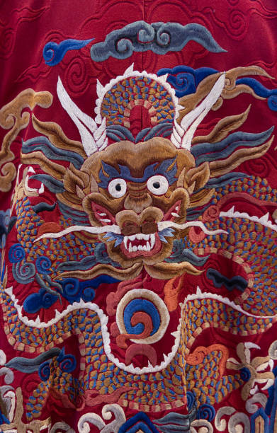 istock Ancient China Uniforms of the Ming Dynasty Emperors Chinese Dragon Traditional Pattern Background 1420656379