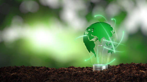 istock The green world map is on a light bulb that represents renewable energy and sustainable energy sources that is important to the world 1420656732