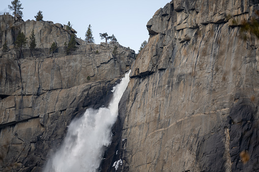 Waterfall in Yosemite National Park, California, USA, seen a day in the spring.