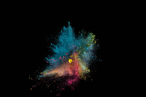 istock colorful powder explode on black background captured in high speed 1420664877