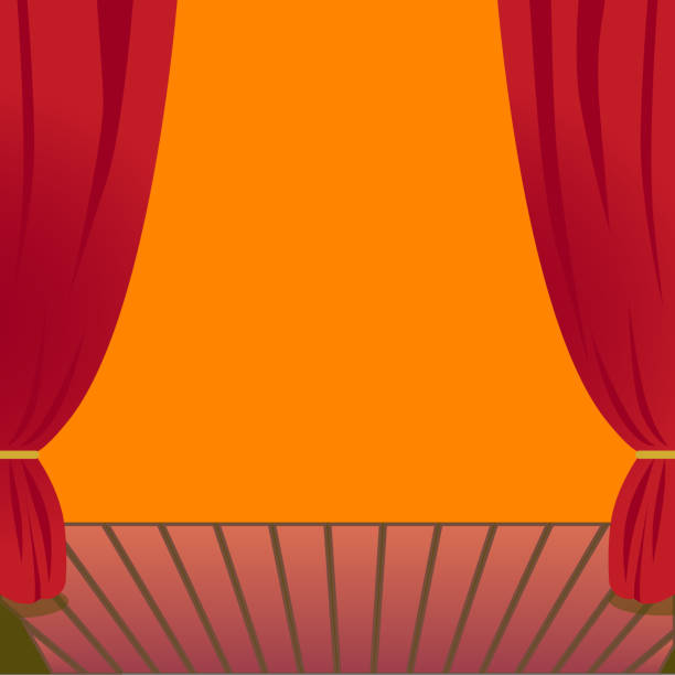 97 Drawing Of A Theatre Cinema Curtains Illustrations & Clip Art - iStock