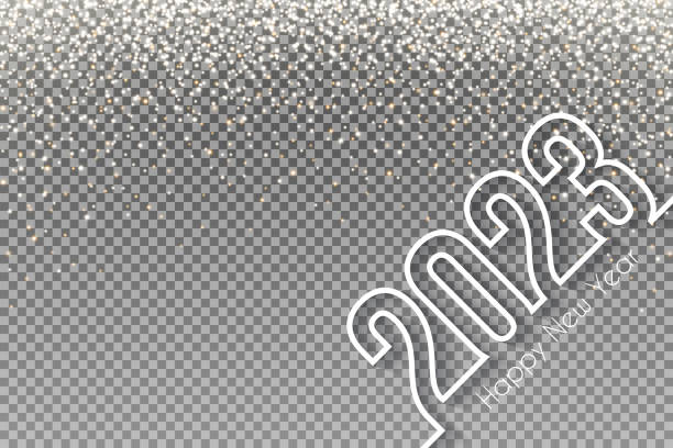 Happy new year 2023 Design with gold glitter - Blank Background Happy new year 2023 with gold glitter. Space for your text and your background. Creative greeting card in a trendy and modern style. Blank background for easy change background or texture. The layers are named to facilitate your customization. Vector Illustration (EPS10, well layered and grouped), easy to edit, manipulate, resize or colorize. Vector and Jpeg file of different sizes. spark singer stock illustrations