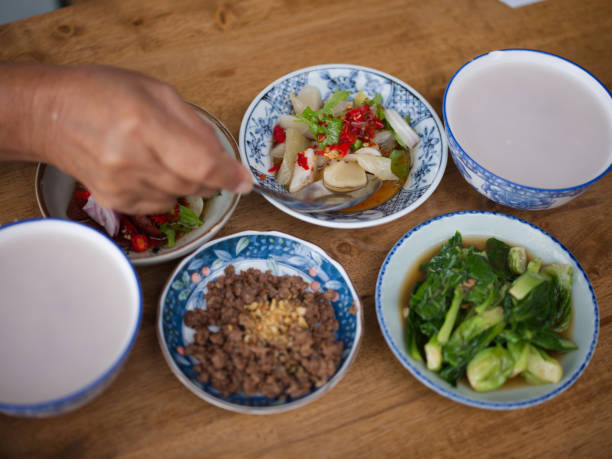 istock Rice gruel and side dish . Concept breakfast THAI STYLE 1420678030