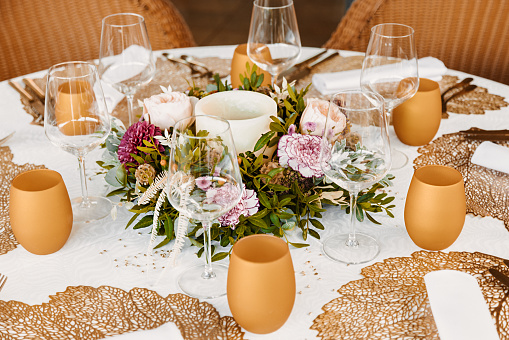 Boho wedding banquet table in Majorca