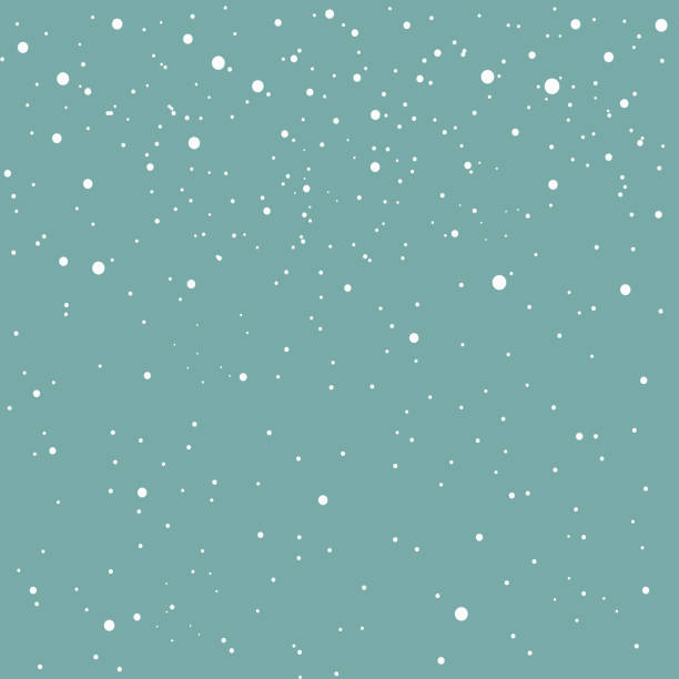 wektor padającego śniegu bezszwowy wzór na niebieskim tle - śnieg stock illustrations