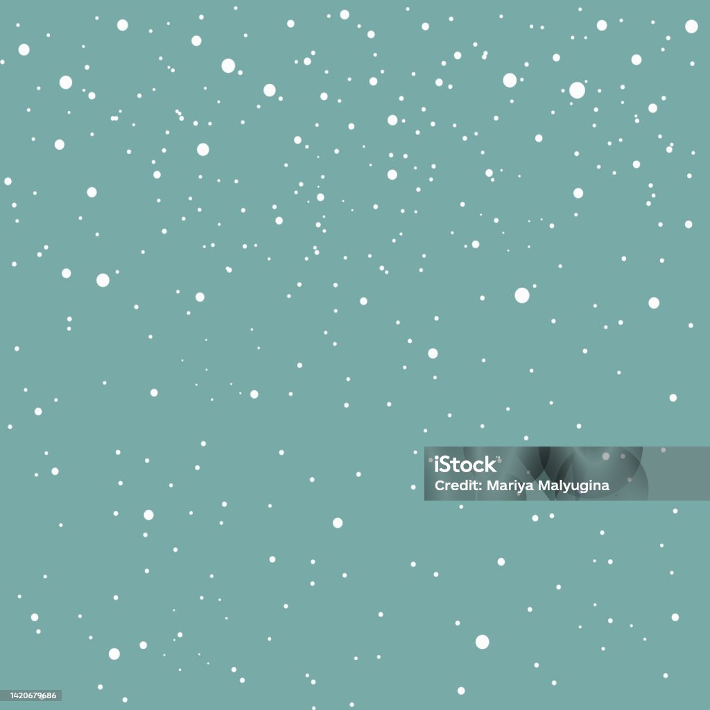 Snow Pattern Vector Background Falling Snow Vector Seamless Pattern On A Blue Background Stock ...