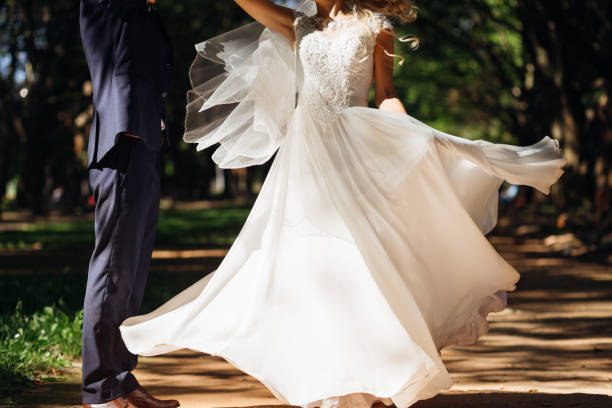istock Wedding couple dancing moves. 1420680181