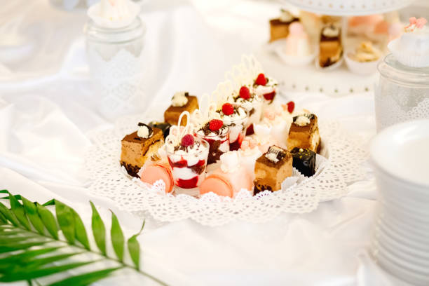 istock Different kinds of baked sweets on a buffet 1420680407