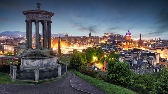 View over Edinburgh from Arthur's Seat, Scotland, UK