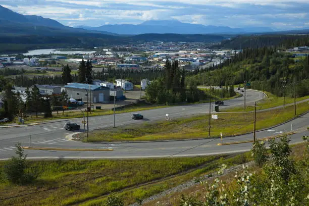 View of Whitehorse from Yukon Collage,Canada,North America
