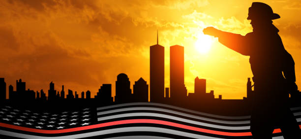 istock Thin Red Line. USA flag. Patriot Day. 1420683208
