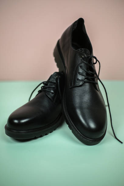 istock Black women's leather shoes for autumn 1420684497