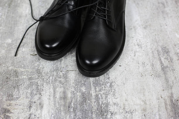 istock Black women's leather shoes for autumn 1420684542