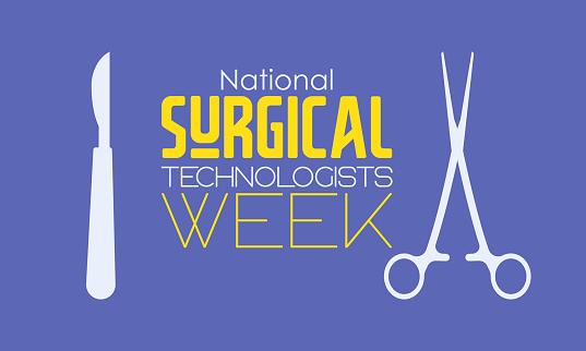 Scrub Tech Week Vector Illustration Design Concept Of National Surgical Technologists ...